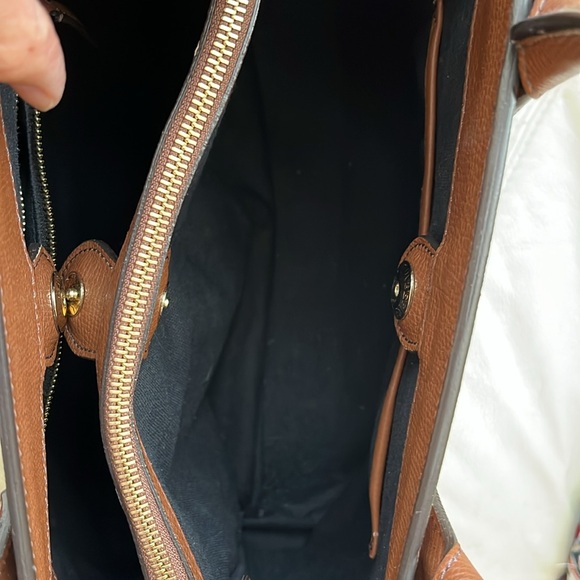 Burberry Banner Leather and Check Satchel Bag MINT - Picture 6 of 8